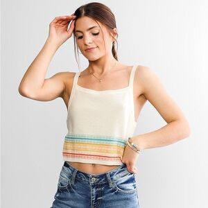 O’NEILL•knit mila cropped sweater tank top medium NWT